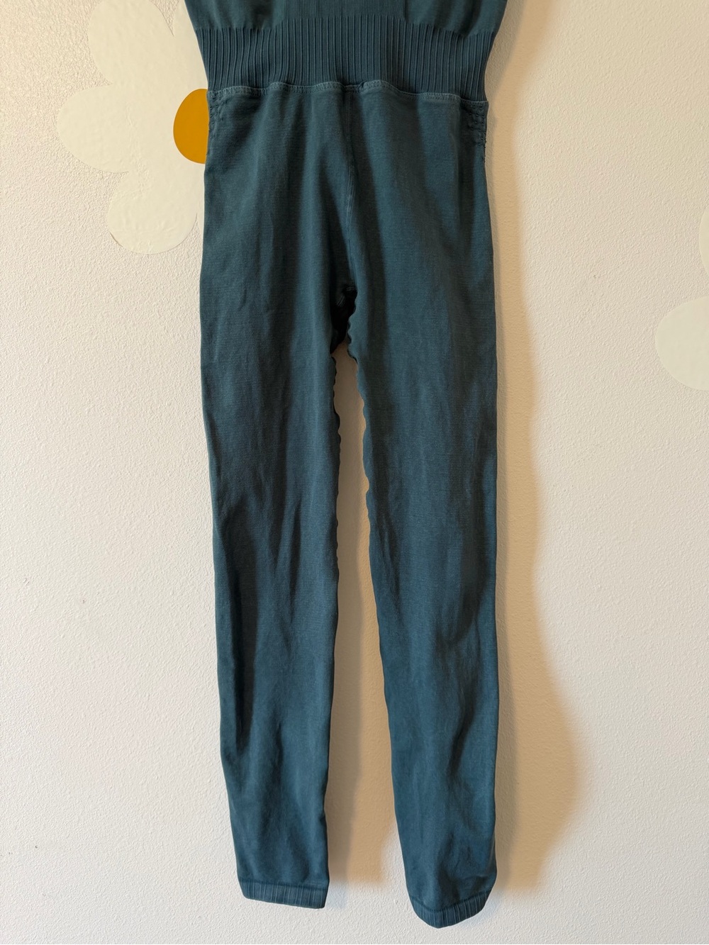 Free People Good Karma Onesie - Teal Seamless Strappy-Back Jumpsuit - Picture 7 of 14